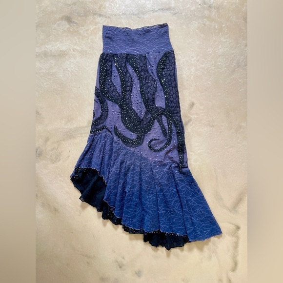 Handmade Goth Purple Octopus Tentacle Skirt - Size Small, Sequin Appliqué - Picture 4 of 5